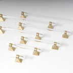 Minimalist Clear Acrylic T-Bar Cupboard Handles & Knobs