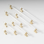 Minimalist Clear Acrylic T-Bar Cupboard Handles & Knobs