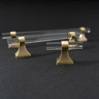 Minimalist Clear Acrylic T-Bar Cupboard Handles & Knobs