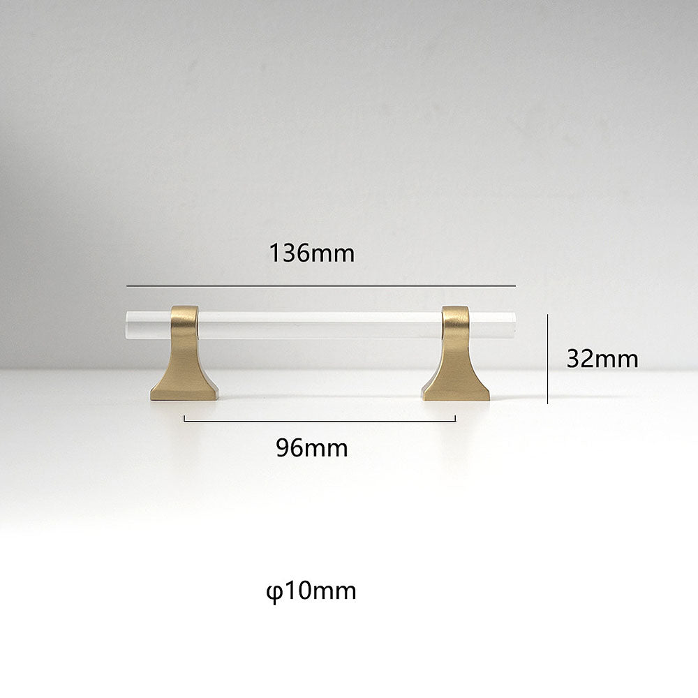 Minimalist Clear Acrylic T-Bar Cupboard Handles & Knobs