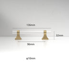 Minimalist Clear Acrylic T-Bar Cupboard Handles & Knobs