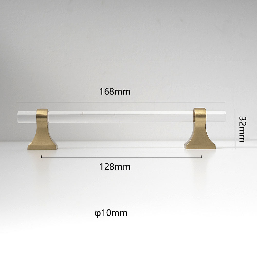 Minimalist Clear Acrylic T-Bar Cupboard Handles & Knobs