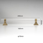 Minimalist Clear Acrylic T-Bar Cupboard Handles & Knobs