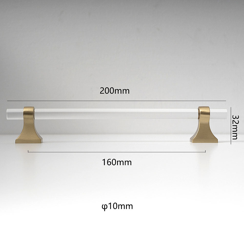 Minimalist Clear Acrylic T-Bar Cupboard Handles & Knobs