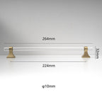 Minimalist Clear Acrylic T-Bar Cupboard Handles & Knobs
