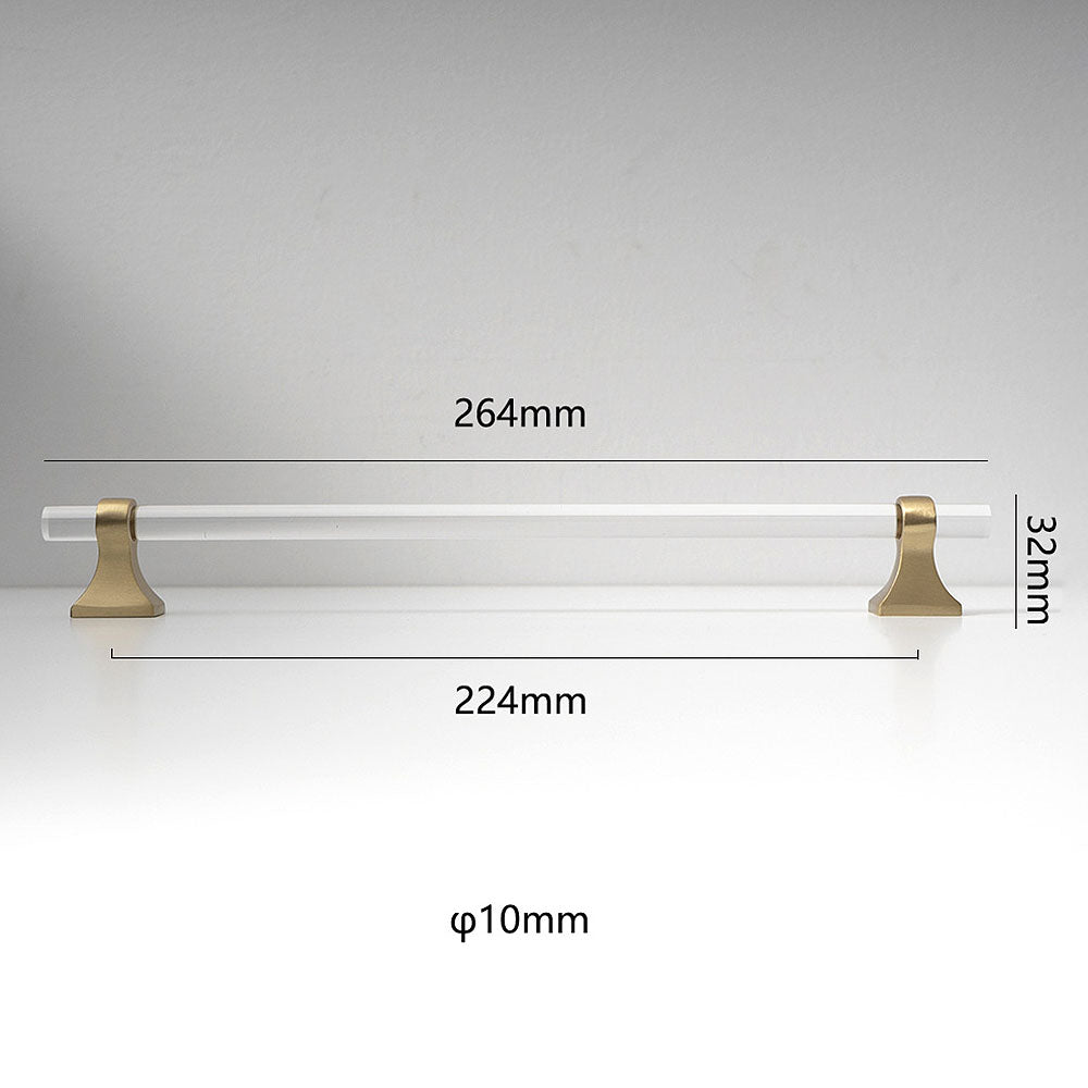 Minimalist Clear Acrylic T-Bar Cupboard Handles & Knobs