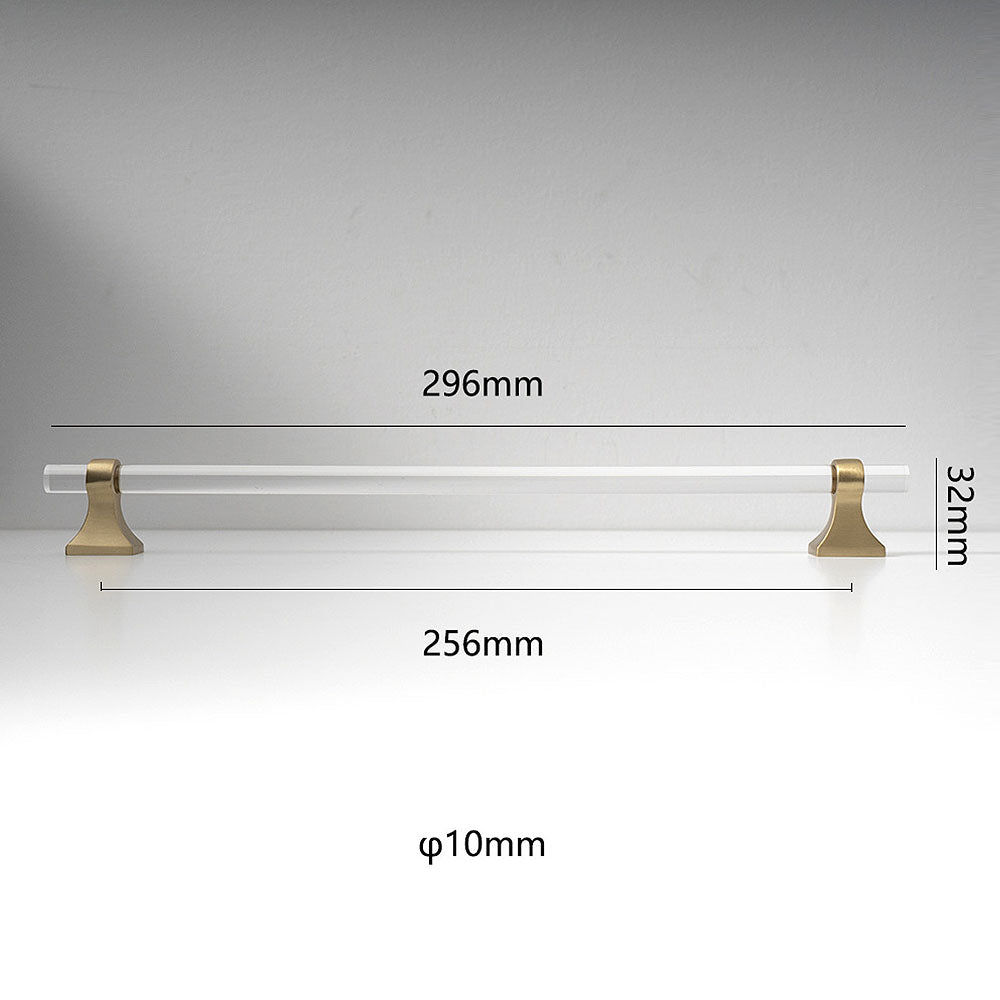Minimalist Clear Acrylic T-Bar Cupboard Handles & Knobs
