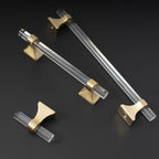 Minimalist Clear Acrylic T-Bar Cupboard Handles & Knobs