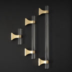 Minimalist Clear Acrylic T-Bar Cupboard Handles & Knobs