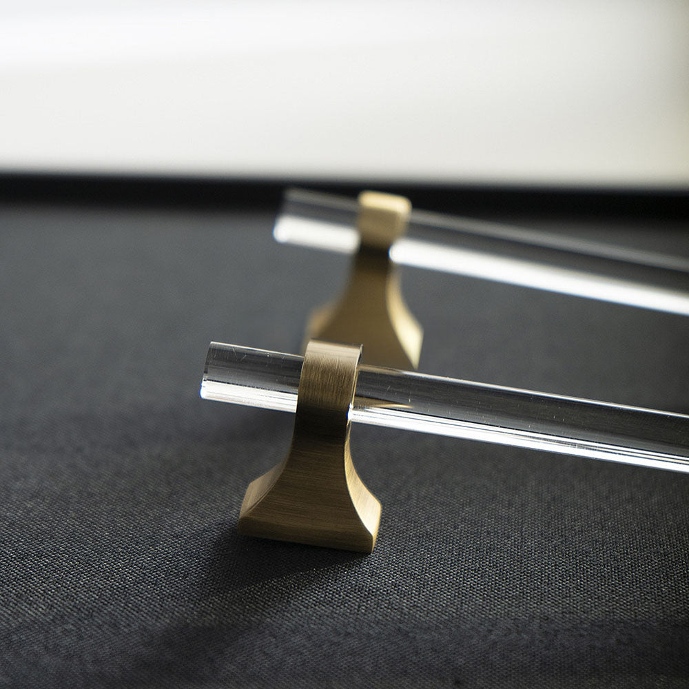 Minimalist Clear Acrylic T-Bar Cupboard Handles & Knobs