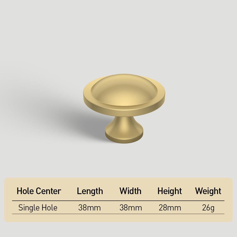 Minimalist Domed Round Drawer Knobs
