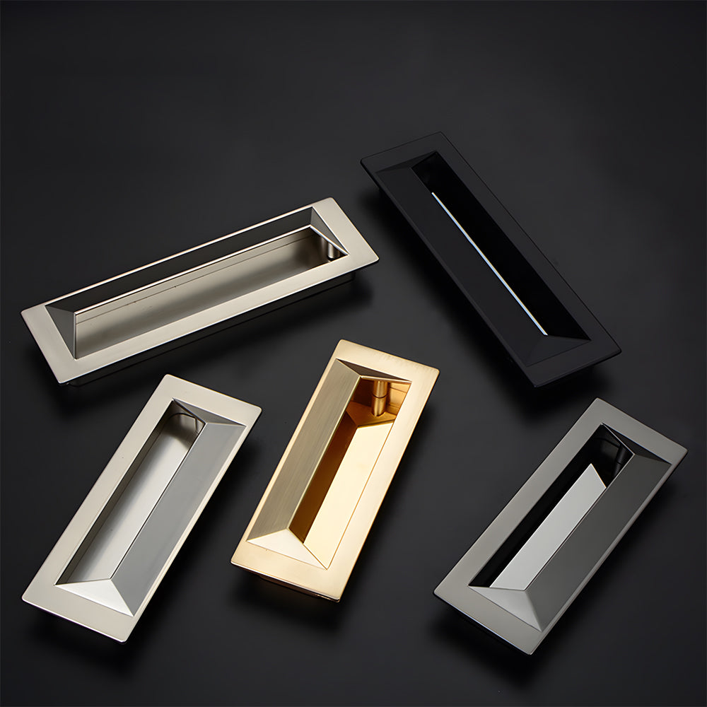 Minimalist Rectangular Recessed Cupboard Handles