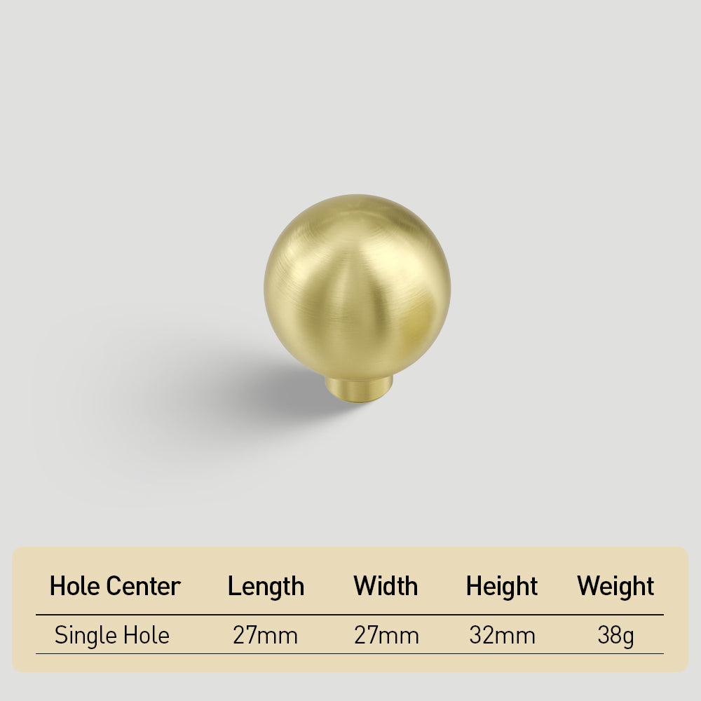 Minimalist Round Ball Aluminium Drawer Knobs