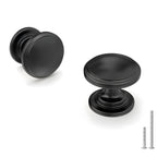 Minimalist Round Drawer Knobs with Stepped Base