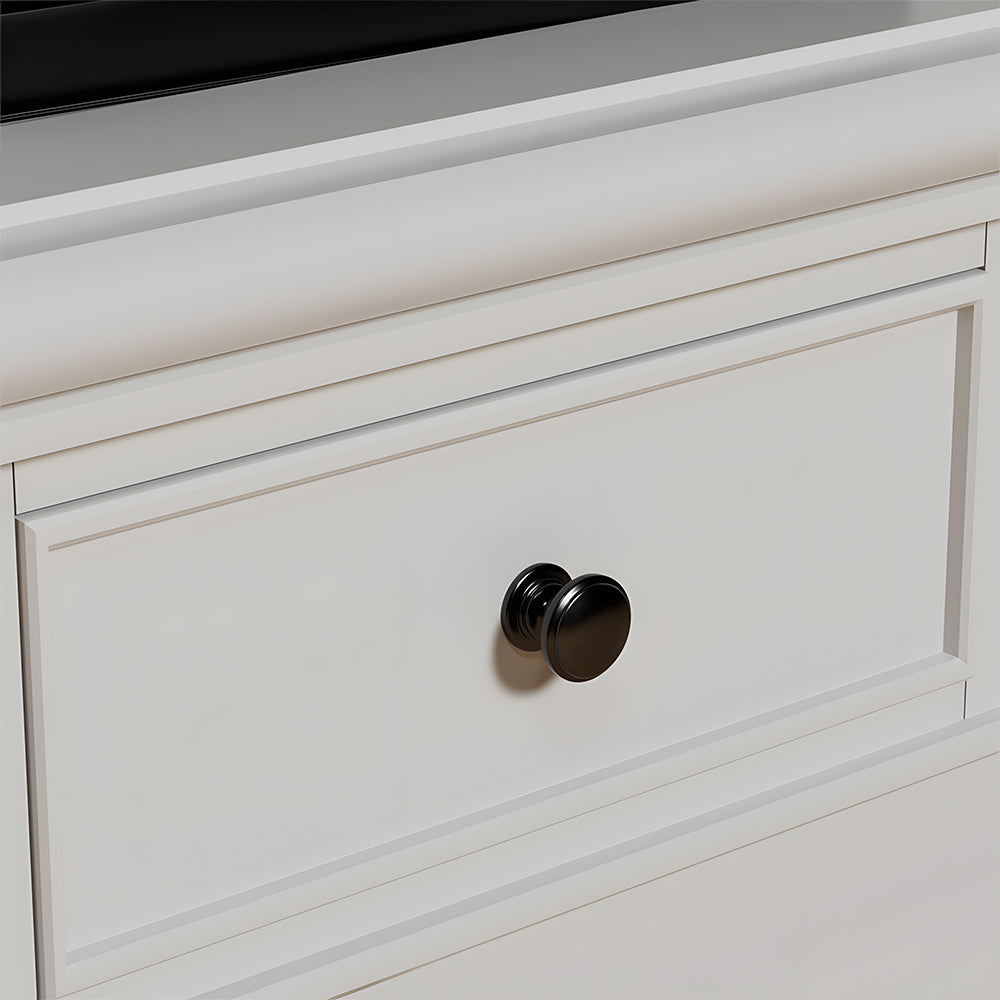 Minimalist Round Drawer Knobs with Stepped Base