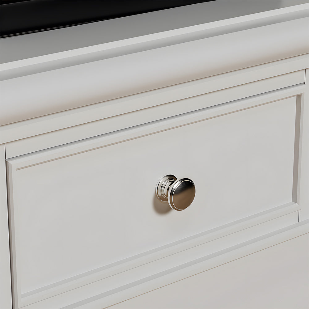 Minimalist Round Drawer Knobs with Stepped Base