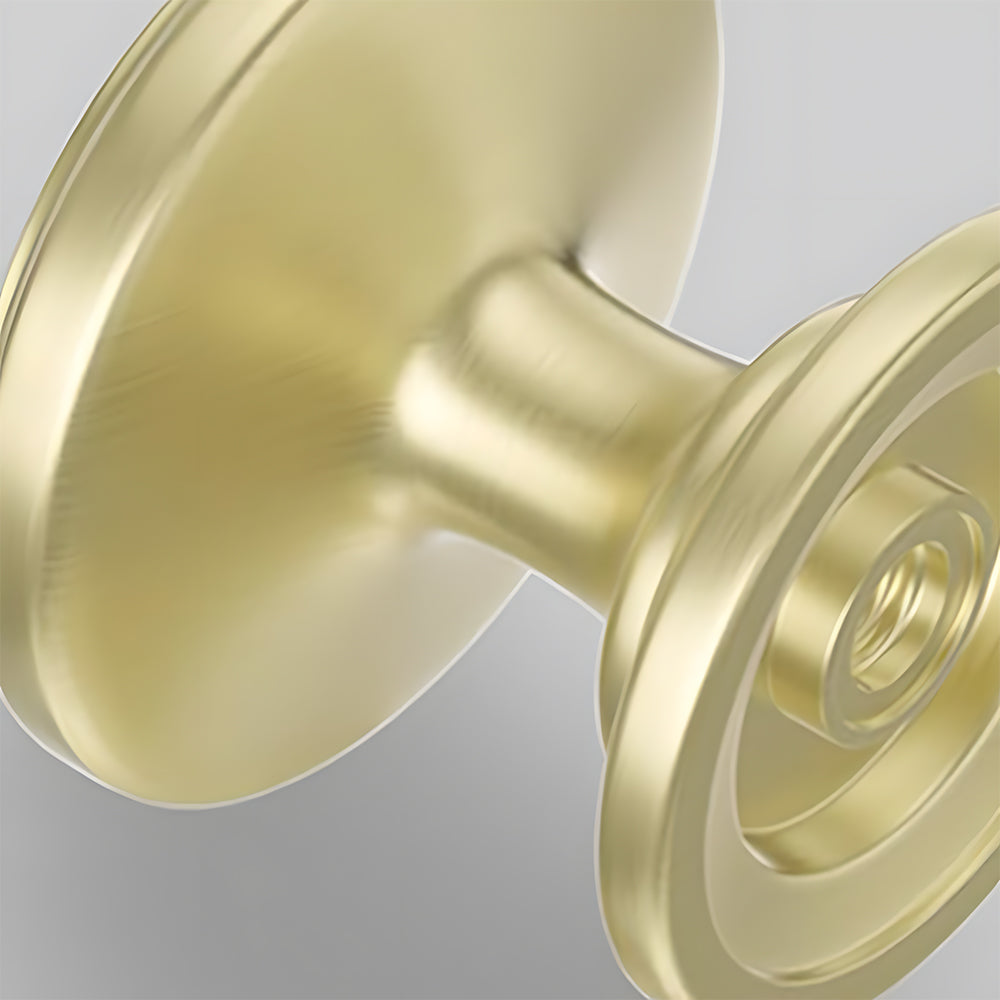 Minimalist Round Drawer Knobs with Stepped Base
