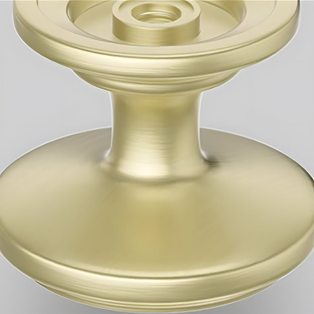 Minimalist Round Drawer Knobs with Stepped Base