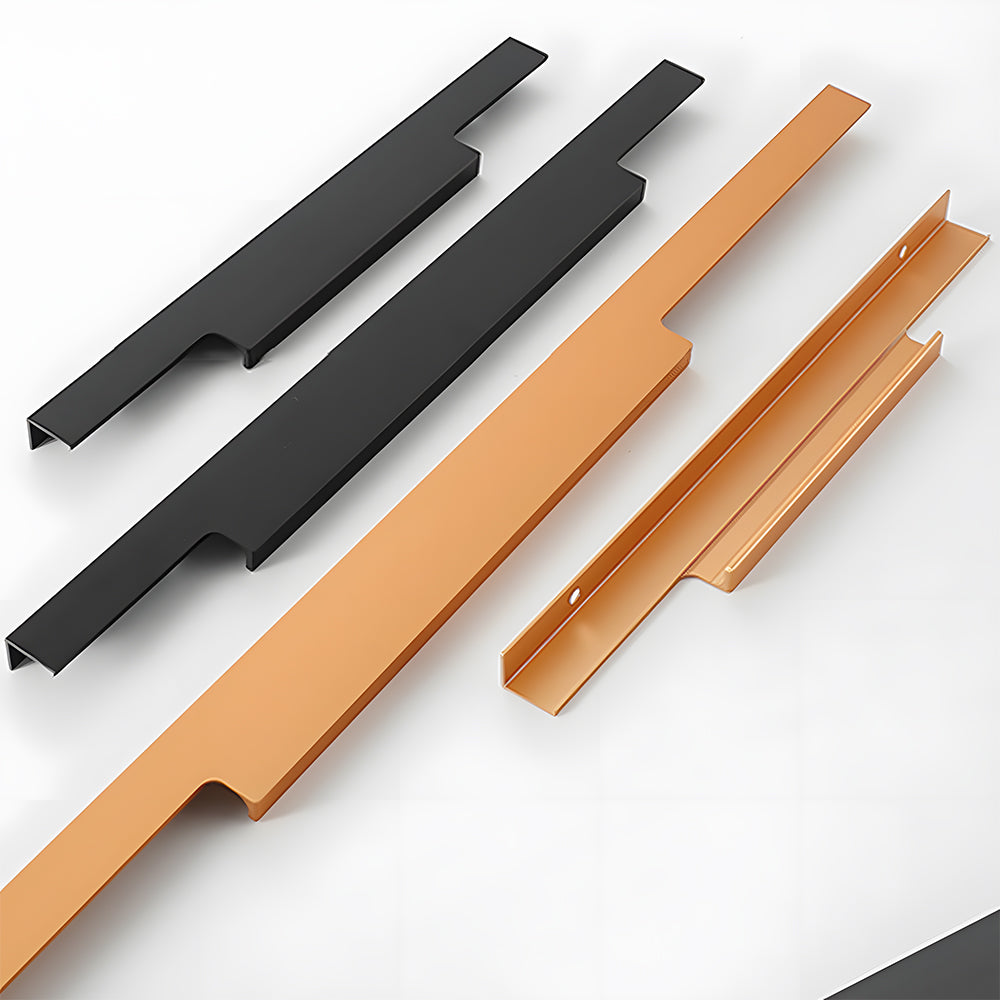 Minimalist Stepped Edge Pull Wardrobe Handles