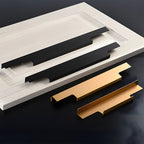 Minimalist Stepped Edge Pull Wardrobe Handles