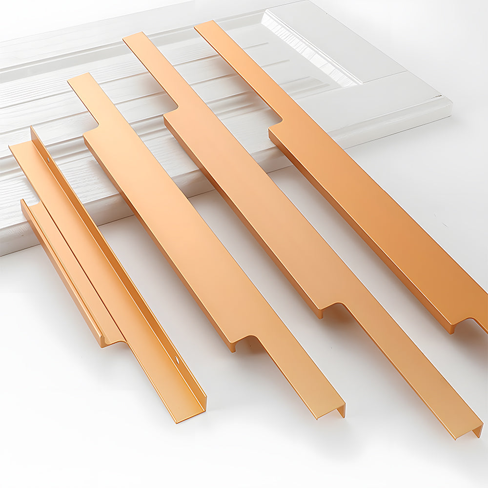 Minimalist Stepped Edge Pull Wardrobe Handles