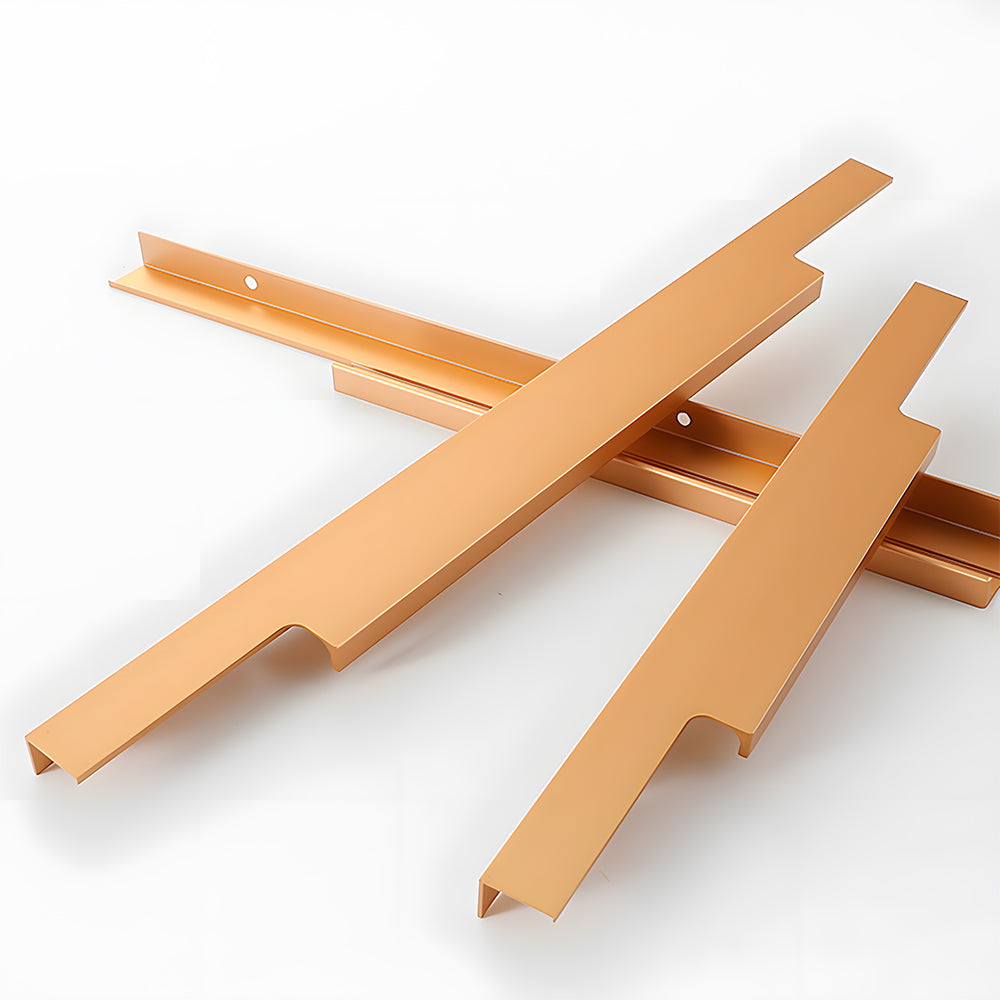 Minimalist Stepped Edge Pull Wardrobe Handles