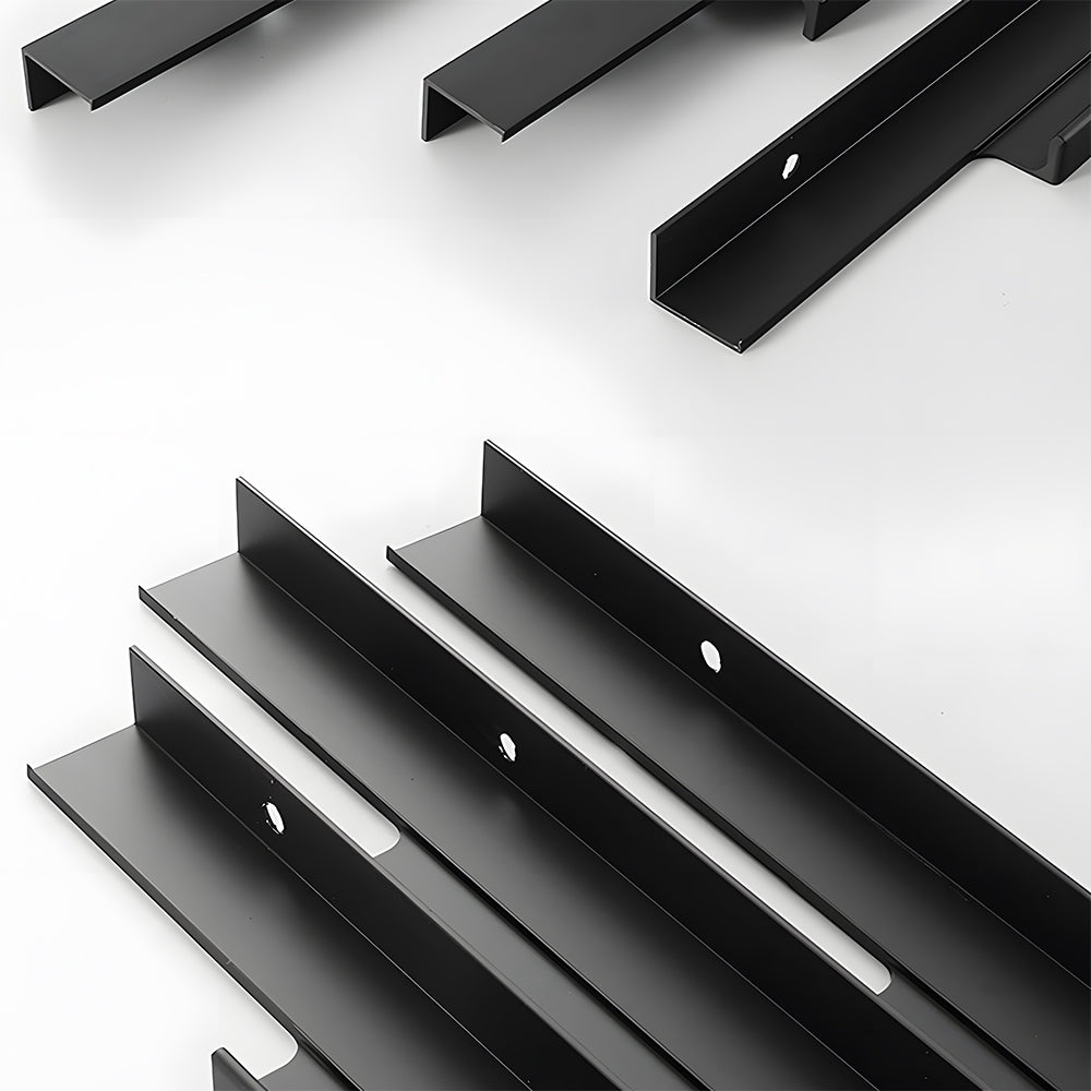 Minimalist Stepped Edge Pull Wardrobe Handles