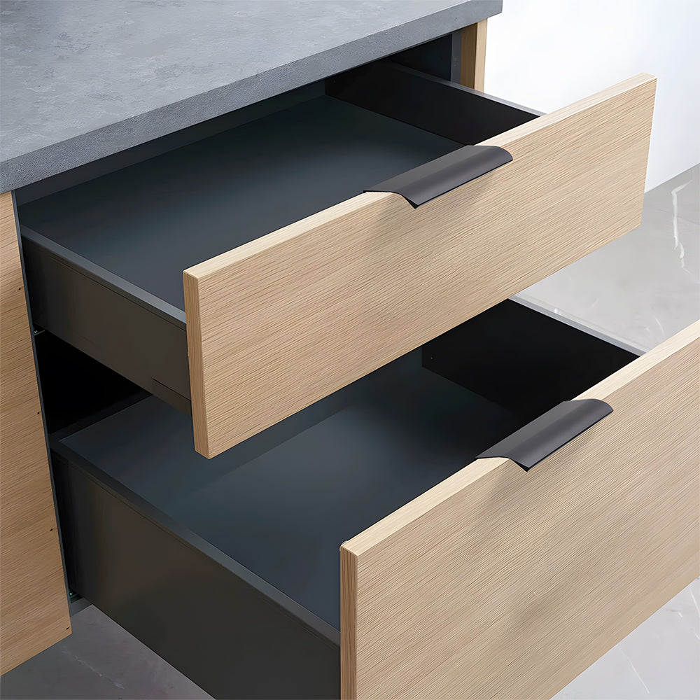 Modern Aluminium Curved Lip Edge Pull Handles