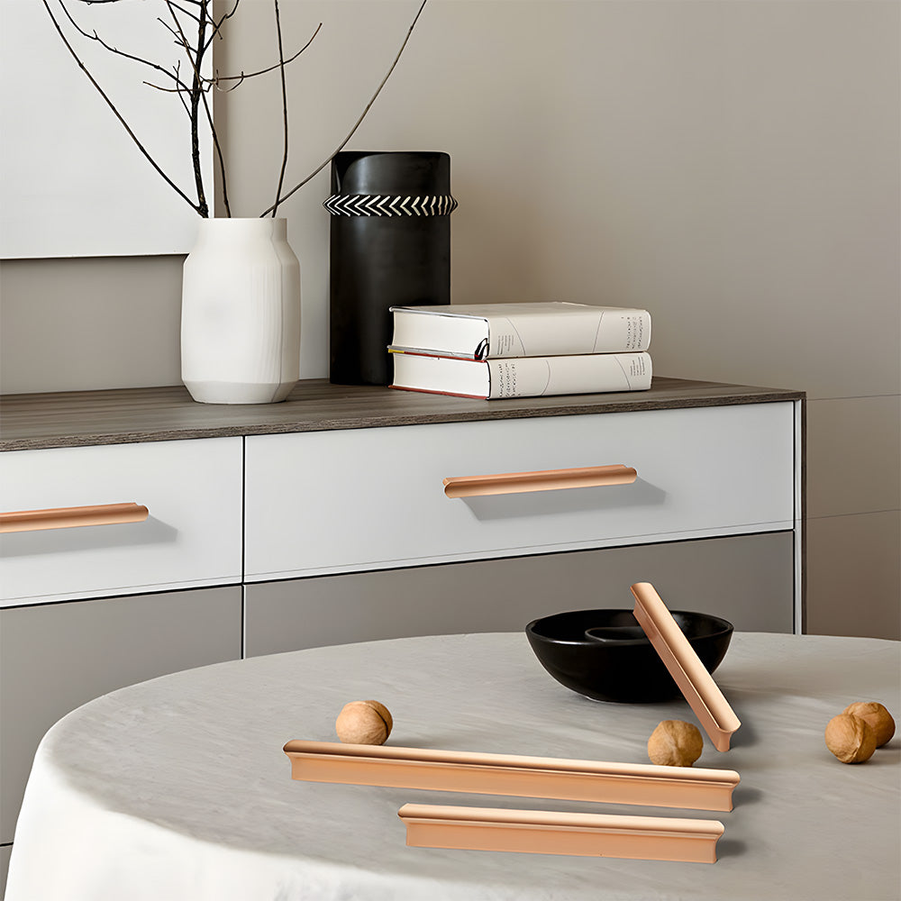 Modern Aluminium Straight Bar Cupboard Handles