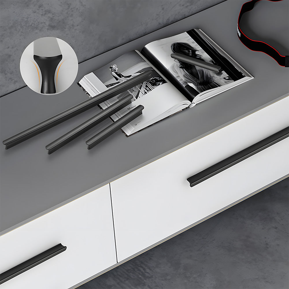 Modern Aluminium Straight Bar Cupboard Handles