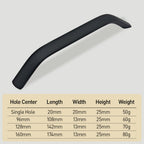 Modern Angled D Kitchen Drawer Handles