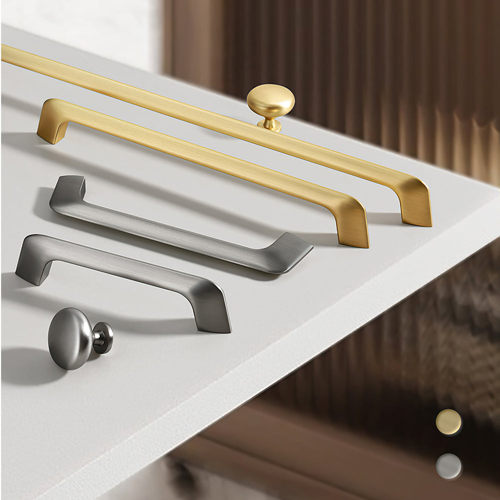 Modern Angled-Leg D Cupboard Handles and Knobs