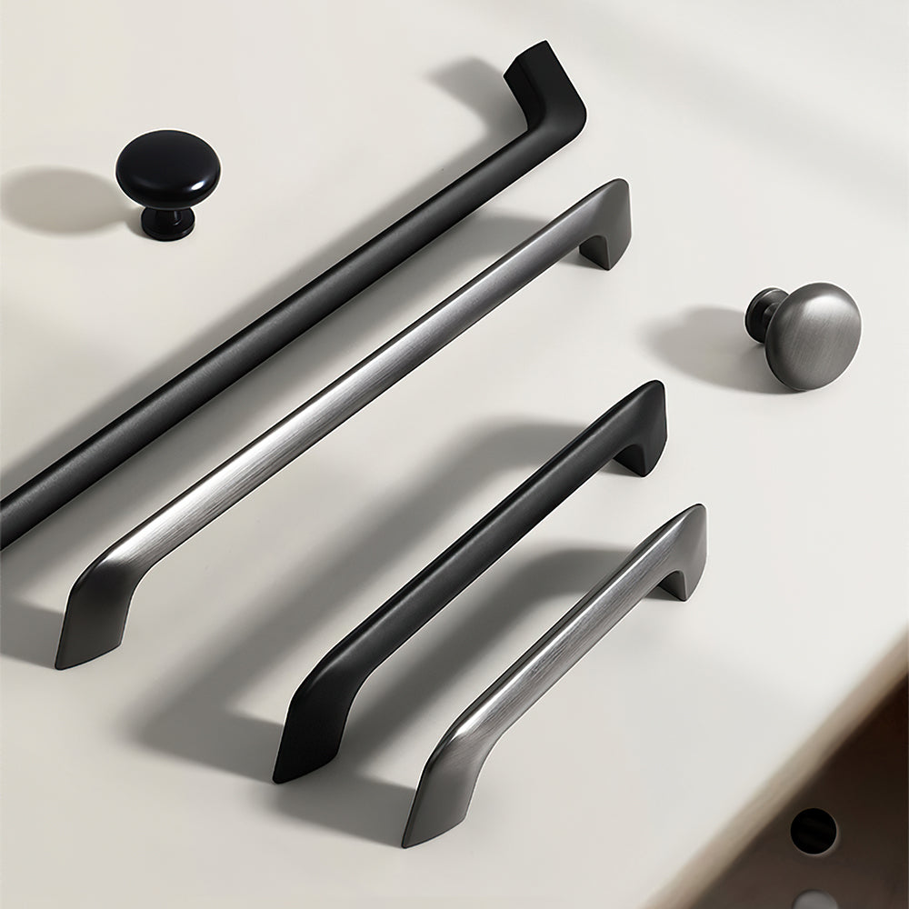 Modern Angled-Leg D Cupboard Handles and Knobs