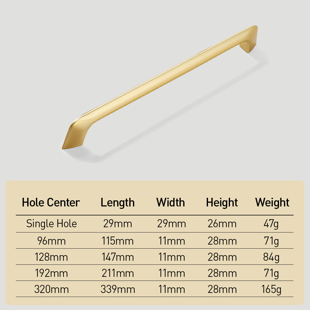 Modern Angled-Leg D Cupboard Handles and Knobs