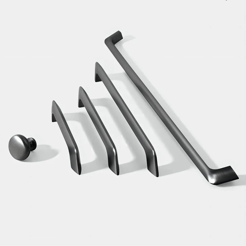Modern Angled-Leg D Cupboard Handles and Knobs