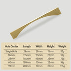 Modern Arched Aluminium Drawer Handles