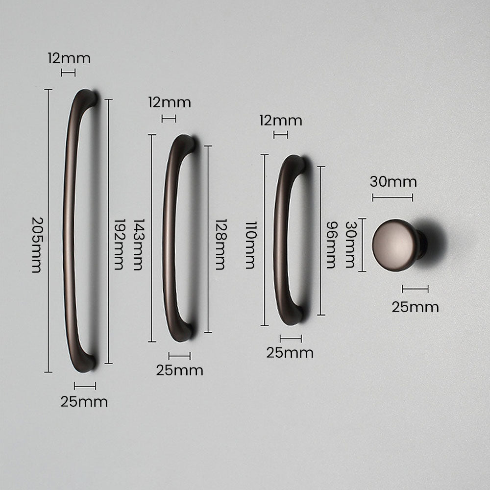 Modern Arched Kitchen Cupboard Handles and Knobs