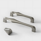Modern Asymmetric Cupboard Handles & Triangle Knobs