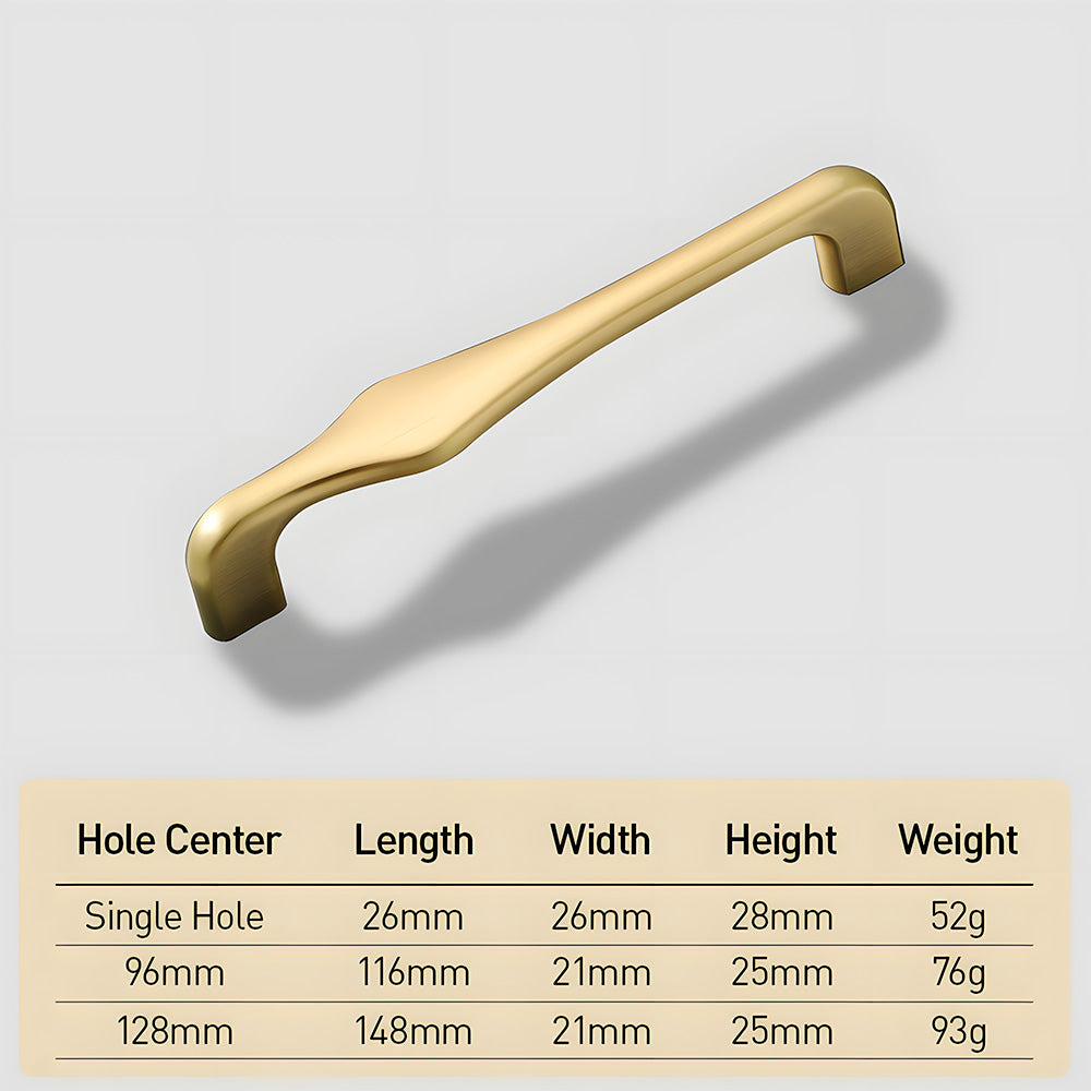 Modern Asymmetric Cupboard Handles & Triangle Knobs