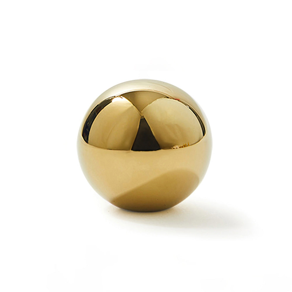 Modern Ball and Mushroom Brass Cupboard Knobs with Backplate