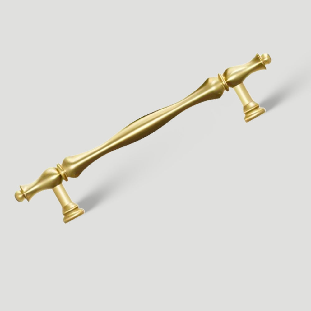 Modern Baluster T-Bar Cupboard Handles & Knobs in Solid Brass