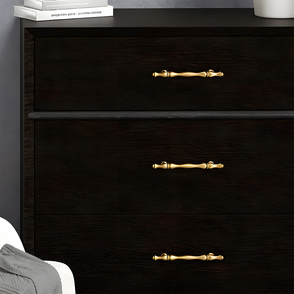 Modern Baluster T-Bar Cupboard Handles & Knobs in Solid Brass