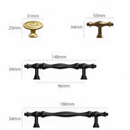 Modern Baluster T-Bar Cupboard Handles & Knobs in Solid Brass