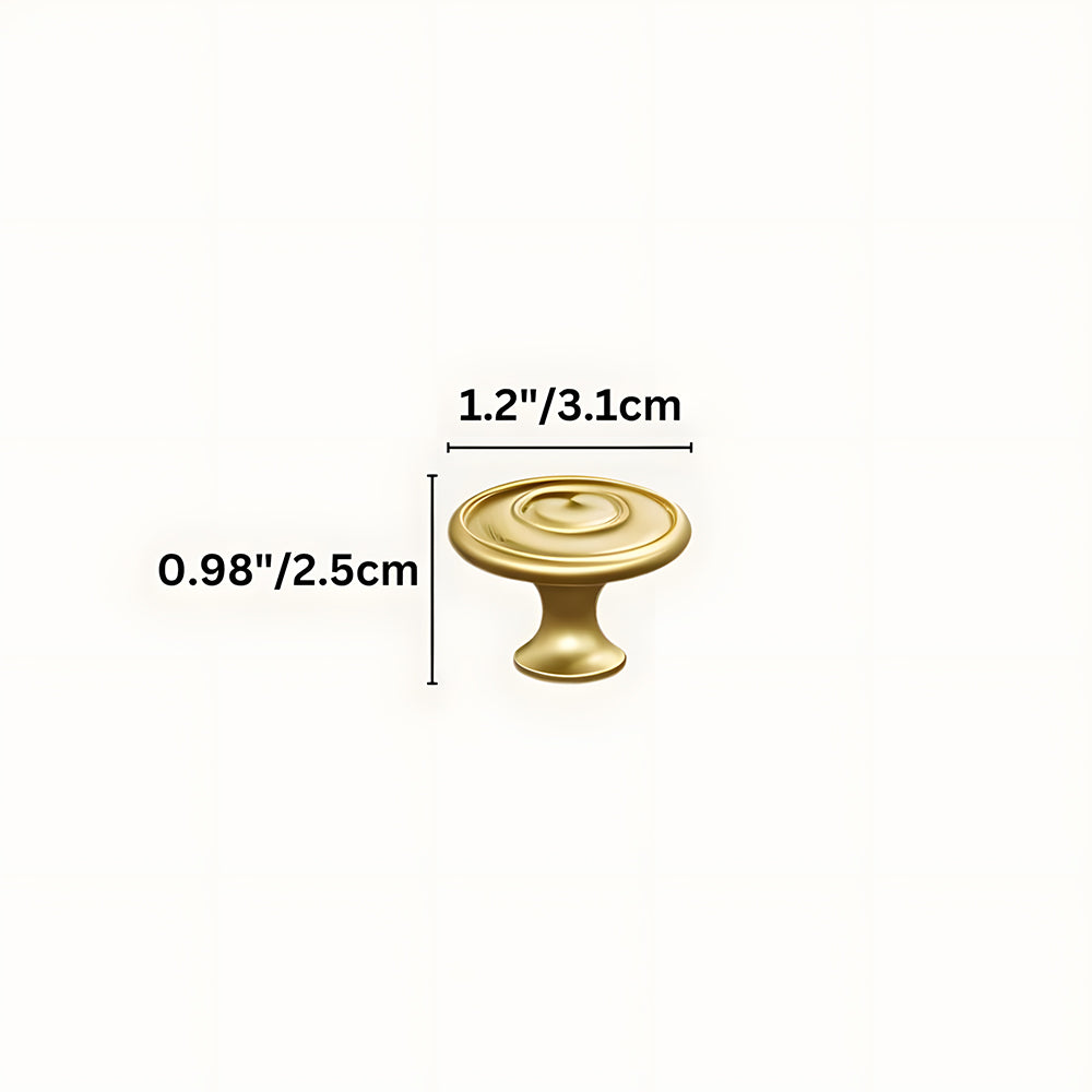 Modern Baluster T-Bar Cupboard Handles & Knobs in Solid Brass