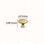 Modern Baluster T-Bar Cupboard Handles & Knobs in Solid Brass