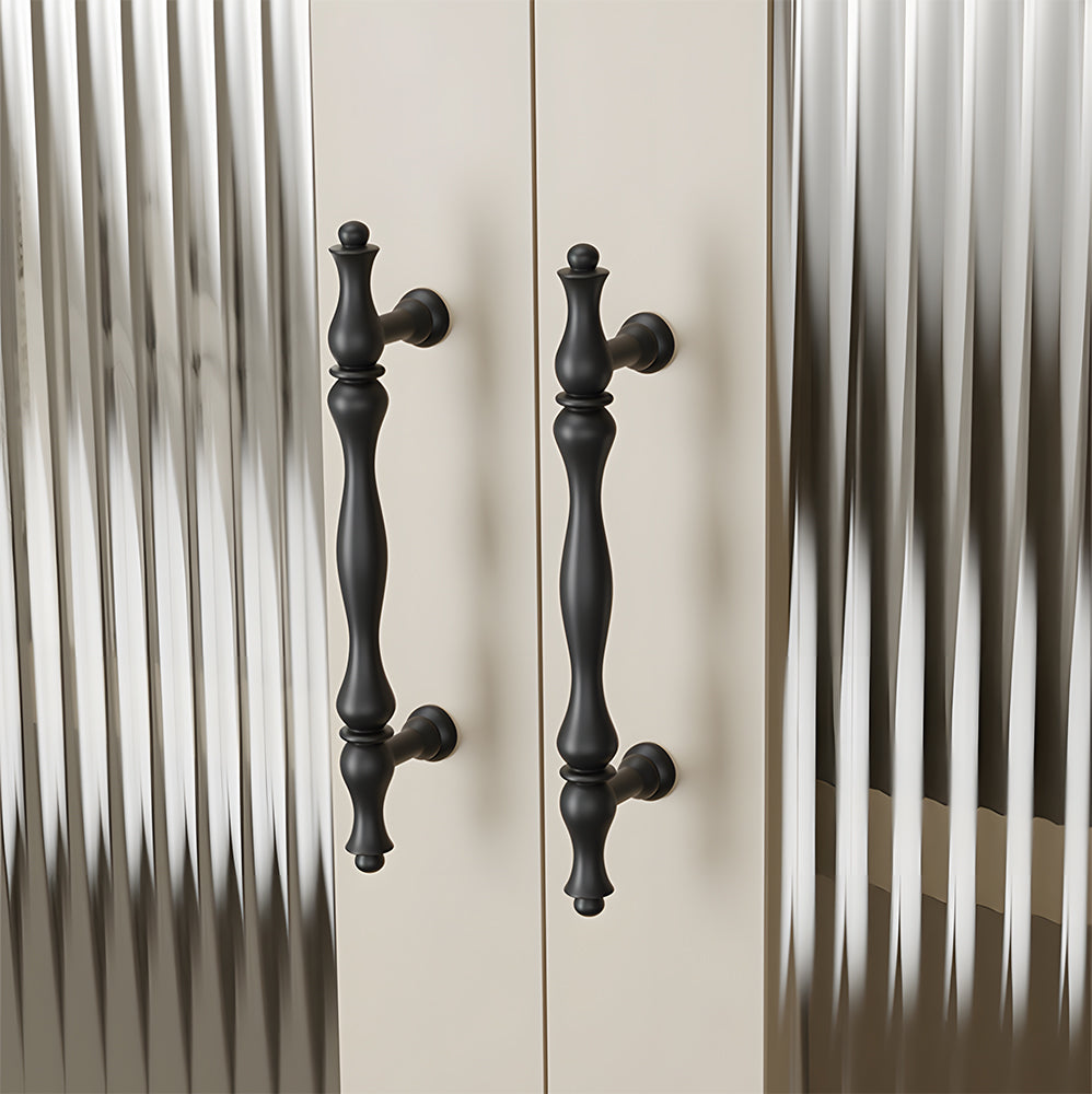 Modern Baluster T-Bar Cupboard Handles & Knobs in Solid Brass