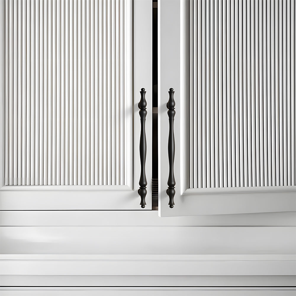 Modern Baluster T-Bar Cupboard Handles & Knobs in Solid Brass