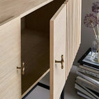 Modern Baluster T-Bar Cupboard Handles & Knobs in Solid Brass
