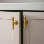 Modern Bamboo Brass Wardrobe Handles & Knobs