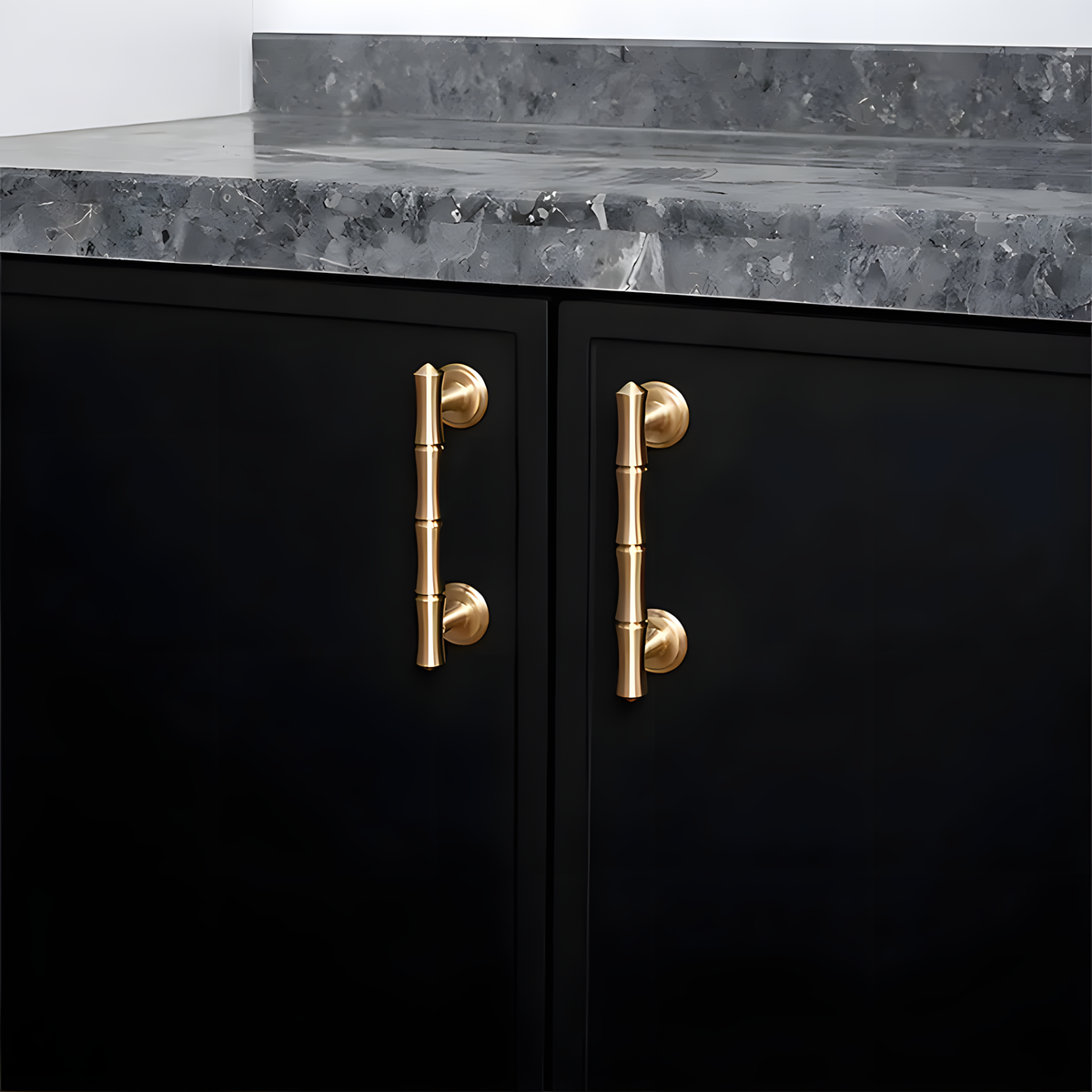 Modern Bamboo Brass Wardrobe Handles & Knobs